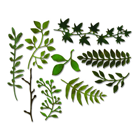 Sizzix Thinlits Die by Tim Holtz Garden Greens (9pcs) (661206)