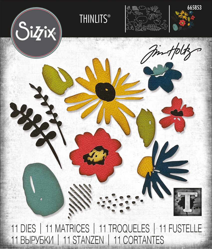 Sizzix Thinlits Die by Tim Holtz Modern Floristry (11pcs) (665853) (DISCONTINUED)