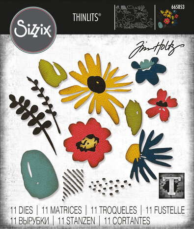 Sizzix Thinlits Die by Tim Holtz Modern Floristry (11pcs) (665853) (DISCONTINUED)