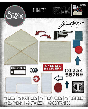 Sizzix Thinlits Die by Tim Holtz Postale (48pcs) (665927) Sizzix Thinlits Die by Tim Holtz Postale (48pcs) (665927)