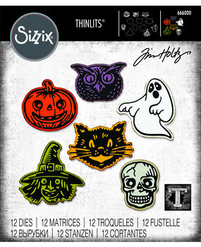 Sizzix Thinlits Die by Tim Holtz Retro Halloween (12pcs) (666000) (DISCONTINUED) Sizzix Thinlits Die by Tim Holtz Retro Halloween (12pcs) (666000) (DISCONTINUED)