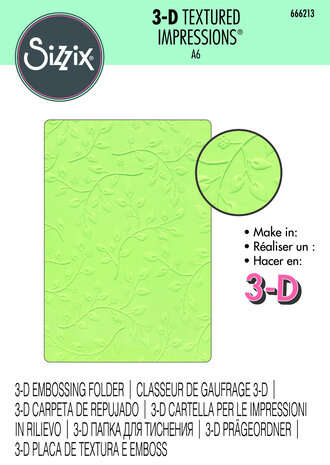 Sizzix 3D Textured Impressions Summer Foliage (666213) (DISCONTINUED)