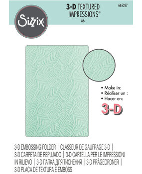Sizzix 3D Textured Impressions Leaf Pattern (665357) (DISCONTINUED) Sizzix 3D Textured Impressions Leaf Pattern (665357) (DISCONTINUED)
