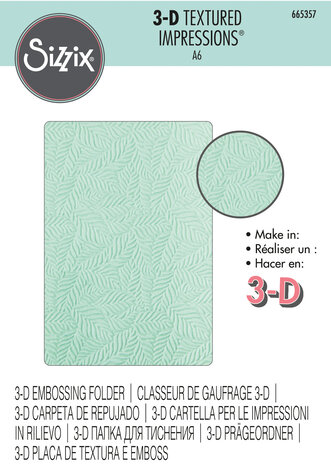 Sizzix 3D Textured Impressions Leaf Pattern (665357) (DISCONTINUED) Sizzix 3D Textured Impressions Leaf Pattern (665357) (DISCONTINUED)