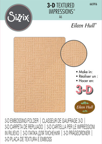 Sizzix 3D Textured Impressions by Eileen Hull Woven Leather (665916) (DISCONTINUED) Sizzix 3D Textured Impressions by Eileen Hull Woven Leather (665916) (DISCONTINUED)