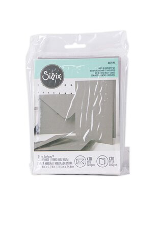 Sizzix Card & Envelope Set A6 Stone Haze (10&10pcs) (665920) (DISCONTINUED)