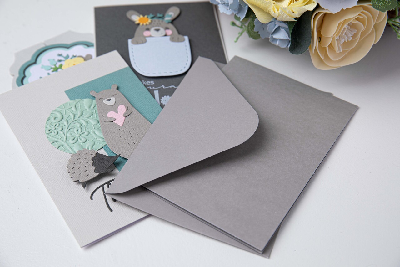 Sizzix Card & Envelope Set A6 Stone Haze (10&10pcs) (665920) (DISCONTINUED)