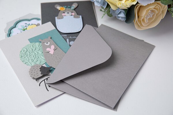 Sizzix Card & Envelope Set A6 Stone Haze (10&10pcs) (665920) (DISCONTINUED)