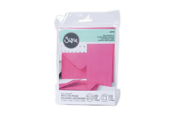 Sizzix Card & Envelope Set A6 Pink Fizz (10&10pcs) (665443) (DISCONTINUED)
