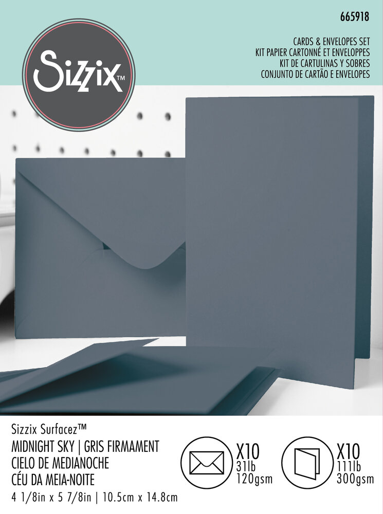 Sizzix Card & Envelope Set A6 Midnight Sky (10&10pcs) (665918) (DISCONTINUED)