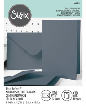 Sizzix Card & Envelope Set A6 Midnight Sky (10&10pcs) (665918) (DISCONTINUED)