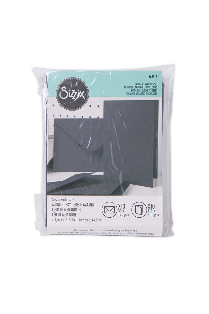 Sizzix Card & Envelope Set A6 Midnight Sky (10&10pcs) (665918) (DISCONTINUED)