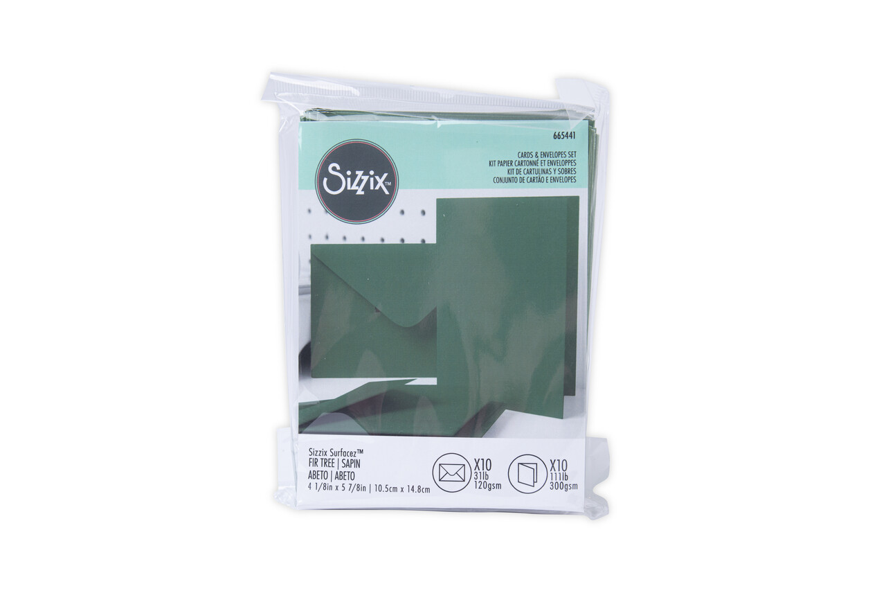 Sizzix Card & Envelope Set A6 Fir Tree (10&10pcs) (665441) (DISCONTINUED)