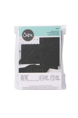 Sizzix Card & Envelope Set A6 Black (10&10pcs) (665917) (DISCONTINUED)