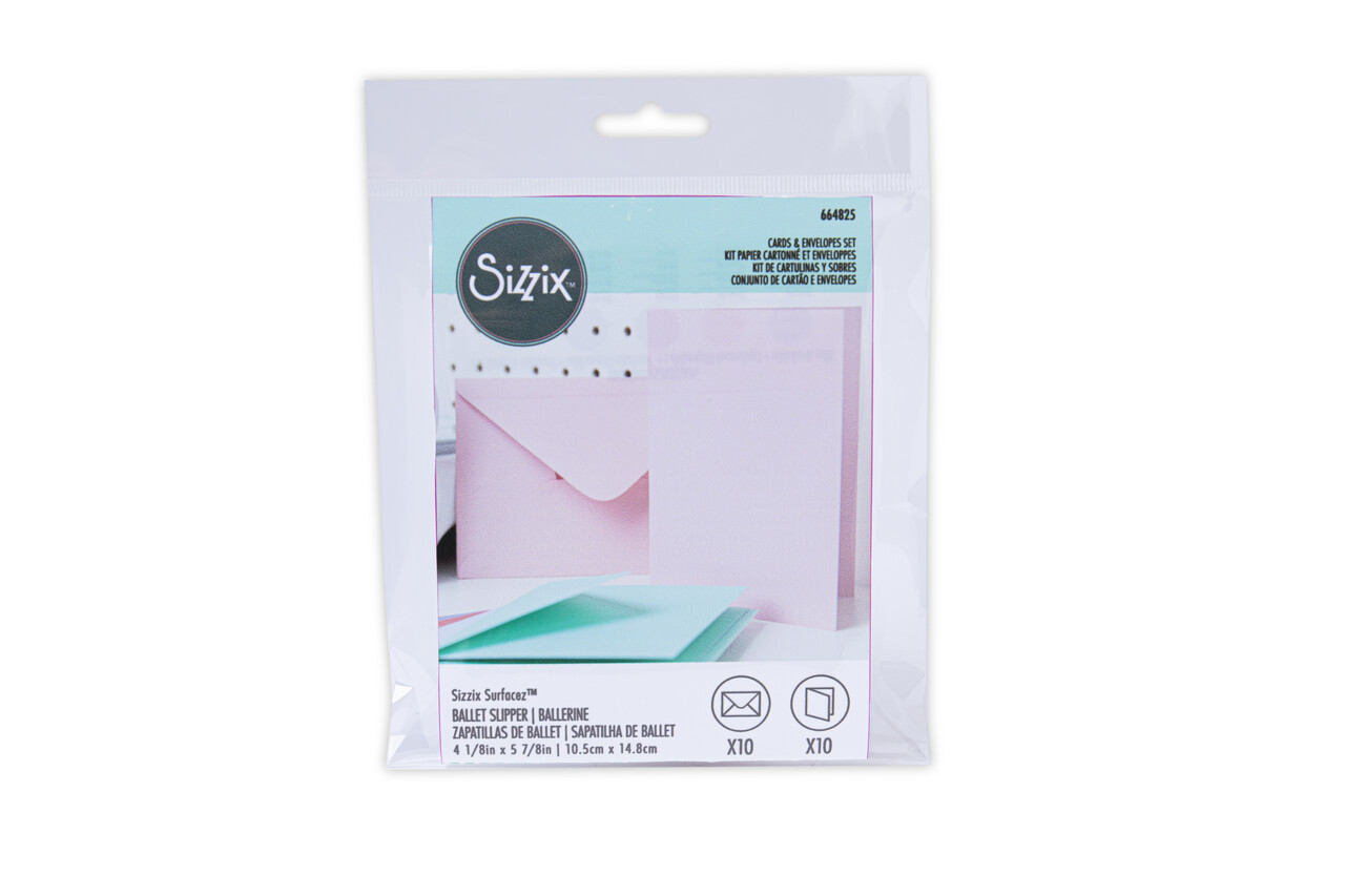 Sizzix Card & Envelope Set A6 Ballet Slipper (10&10pcs) (664825) (DISCONTINUED)