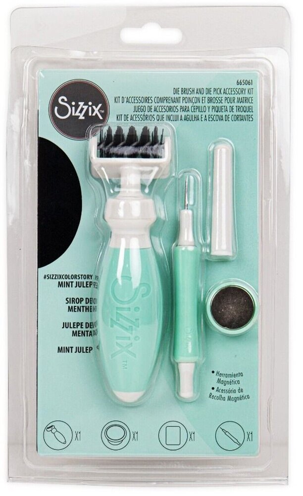 Sizzix Die Brush & Die Pick Accessory Kit - Mint Julep (665061) (DISCONTINUED) Sizzix Die Brush & Die Pick Accessory Kit - Mint Julep (665061) (DISCONTINUED)