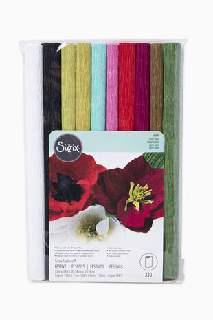 Sizzix Crepe Paper 12x24 Inch Festive (10 sheets) (665991) (DISCONTINUED)