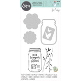 Sizzix Framelits Die w/Stamps by Jen Long Birthday Jar (4+5pcs) (665320) (DISCONTINUED)