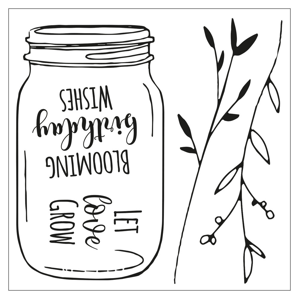 Sizzix Framelits Die w/Stamps by Jen Long Birthday Jar (4+5pcs) (665320) (DISCONTINUED) Sizzix Framelits Die w/Stamps by Jen Long Birthday Jar (4+5pcs) (665320) (DISCONTINUED)