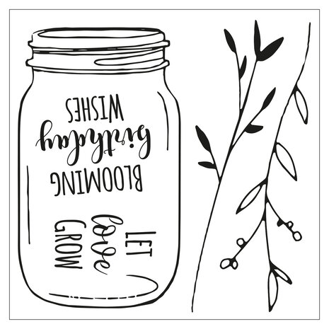 Sizzix Framelits Die w/Stamps by Jen Long Birthday Jar (4+5pcs) (665320) (DISCONTINUED) Sizzix Framelits Die w/Stamps by Jen Long Birthday Jar (4+5pcs) (665320) (DISCONTINUED)