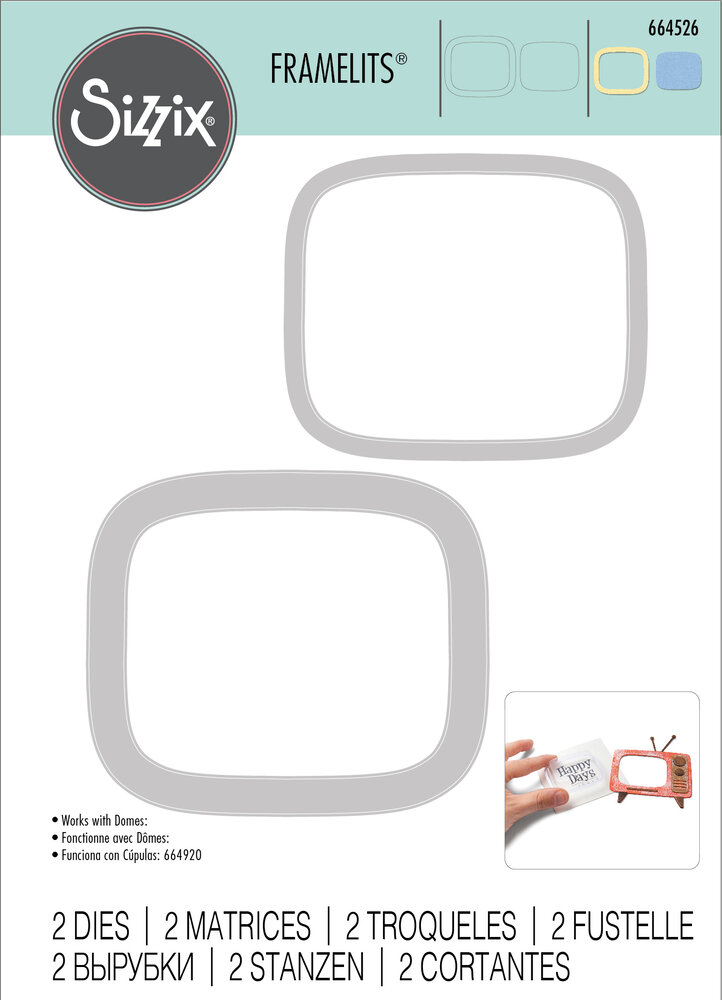 Sizzix Framelits Die Rounded Square (2pcs) (664526) (OUTLET) Sizzix Framelits Die Rounded Square (2pcs) (664526) (OUTLET)