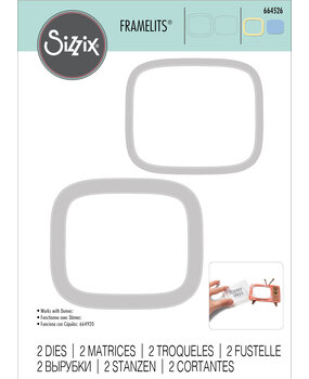 Sizzix Framelits Die Rounded Square (2pcs) (664526) (DISCONTINUED)