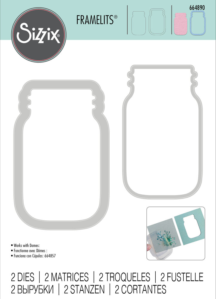 Sizzix Framelits Die Jar (2pcs) (664890) (DISCONTINUED) Sizzix Framelits Die Jar (2pcs) (664890) (DISCONTINUED)