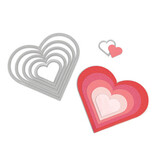 Sizzix Framelits Die Hearts (6pcs) (657561) (DISCONTINUED)