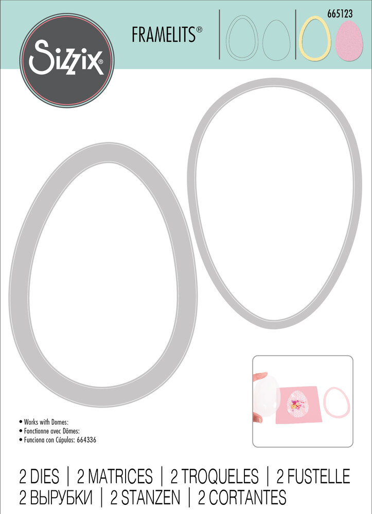Sizzix Framelits Die Egg/Balloon (2pcs) (665123) (OUTLET) Sizzix Framelits Die Egg/Balloon (2pcs) (665123) (OUTLET)