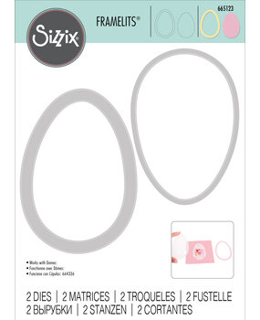 Sizzix Framelits Die Egg/Balloon (2pcs) (665123) (DISCONTINUED)