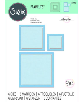 Sizzix Framelits Die by Olivia Rose Square Frames (6pcs) (665662) (DISCONTINUED)