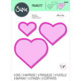Sizzix Framelits Die by Olivia Rose Heart Frames (6pcs) (665661) (DISCONTINUED)