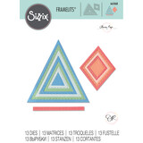 Sizzix Framelits Die by Olivia Rose Geo Stitched Frames (13pcs) (665068) (DISCONTINUED)
