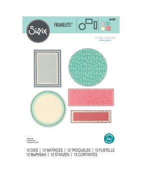 Sizzix Framelits Die by Lisa Jones Frames & Borders (12pcs) (665281) (DISCONTINUED)
