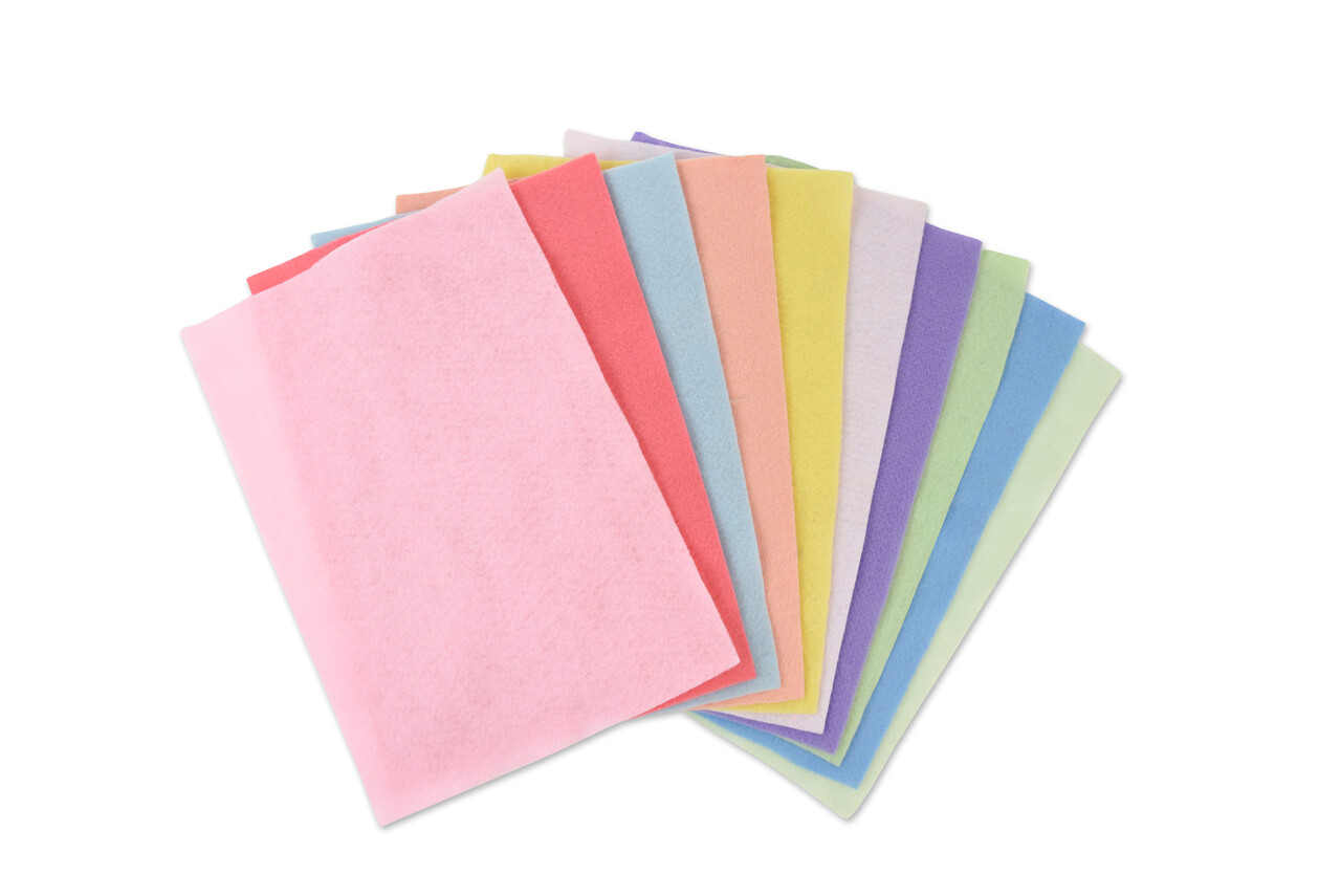Sizzix Felt Sheets Pastel Colours (10pcs) (663022) (OUTLET)