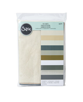 Sizzix Felt Sheets Neutral Colours (10pcs) (663779) (DISCONTINUED)