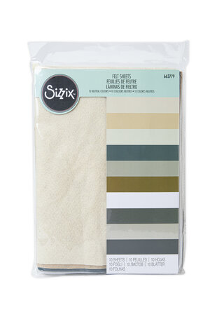 Sizzix Felt Sheets Neutral Colours (10pcs) (663779) (OUTLET)