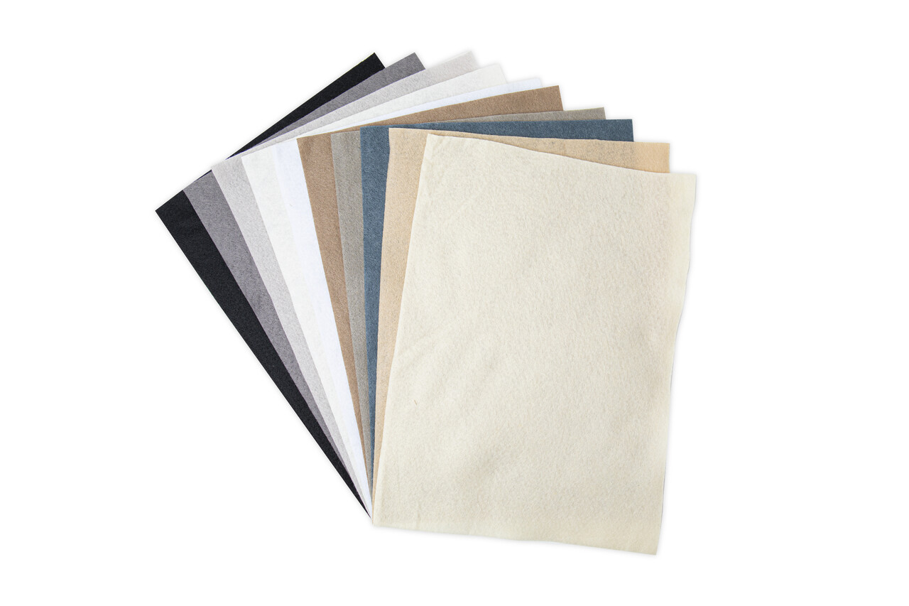 Sizzix Felt Sheets Neutral Colours (10pcs) (663779) (OUTLET)