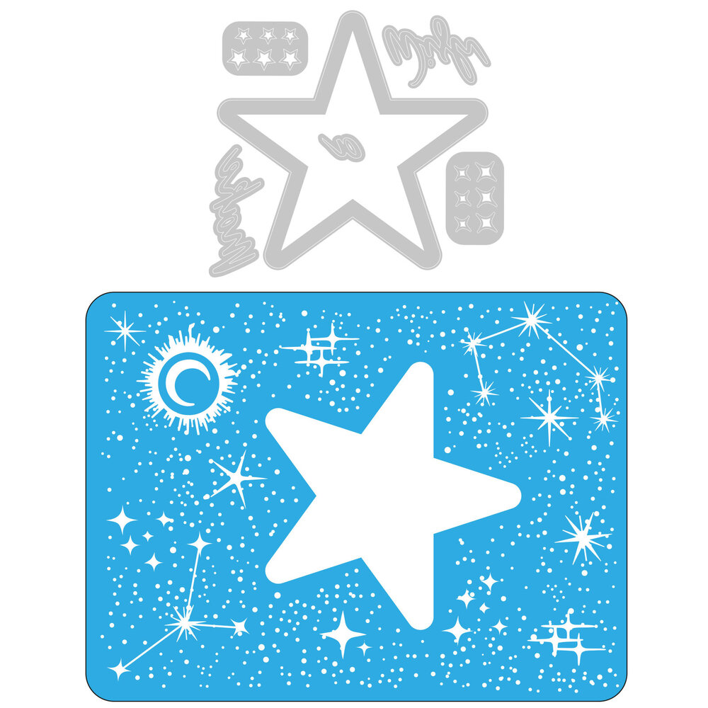 Sizzix Impresslits by Jen Long Celestial (665109) (OUTLET)