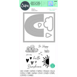 Sizzix Framelits Die w/Stamps by Lisa Jones Rainbow Joy (5+12pcs) (665658) (DISCONTINUED)