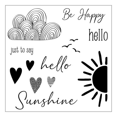 Sizzix Framelits Die w/Stamps by Lisa Jones Rainbow Joy (5+12pcs) (665658) (DISCONTINUED)