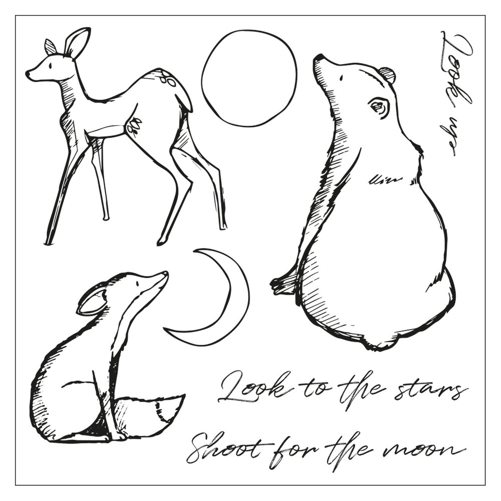 Sizzix Framelits Die w/Stamps by Josh Griffiths Twilight Animals (10+8pcs) (666226) (DISCONTINUED) Sizzix Framelits Die w/Stamps by Josh Griffiths Twilight Animals (10+8pcs) (666226) (DISCONTINUED)