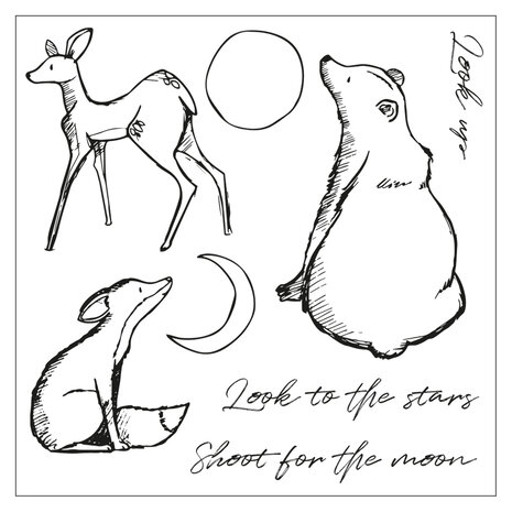 Sizzix Framelits Die w/Stamps by Josh Griffiths Twilight Animals (10+8pcs) (666226) (DISCONTINUED) Sizzix Framelits Die w/Stamps by Josh Griffiths Twilight Animals (10+8pcs) (666226) (DISCONTINUED)