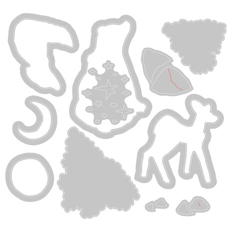 Sizzix Framelits Die w/Stamps by Josh Griffiths Twilight Animals (10+8pcs) (666226) (DISCONTINUED) Sizzix Framelits Die w/Stamps by Josh Griffiths Twilight Animals (10+8pcs) (666226) (DISCONTINUED)