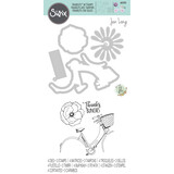 Sizzix Framelits Die w/Stamps by Jen Long Thankful Bicycle (4+3pcs) (665322) (DISCONTINUED)