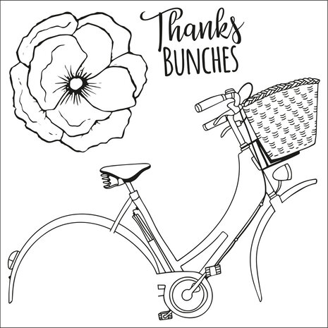 Sizzix Framelits Die w/Stamps by Jen Long Thankful Bicycle (4+3pcs) (665322) (DISCONTINUED) Sizzix Framelits Die w/Stamps by Jen Long Thankful Bicycle (4+3pcs) (665322) (DISCONTINUED)