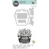 Sizzix Framelits Die w/Stamps by Jen Long Hello Typewriter (5+1pcs) (665321) (DISCONTINUED)