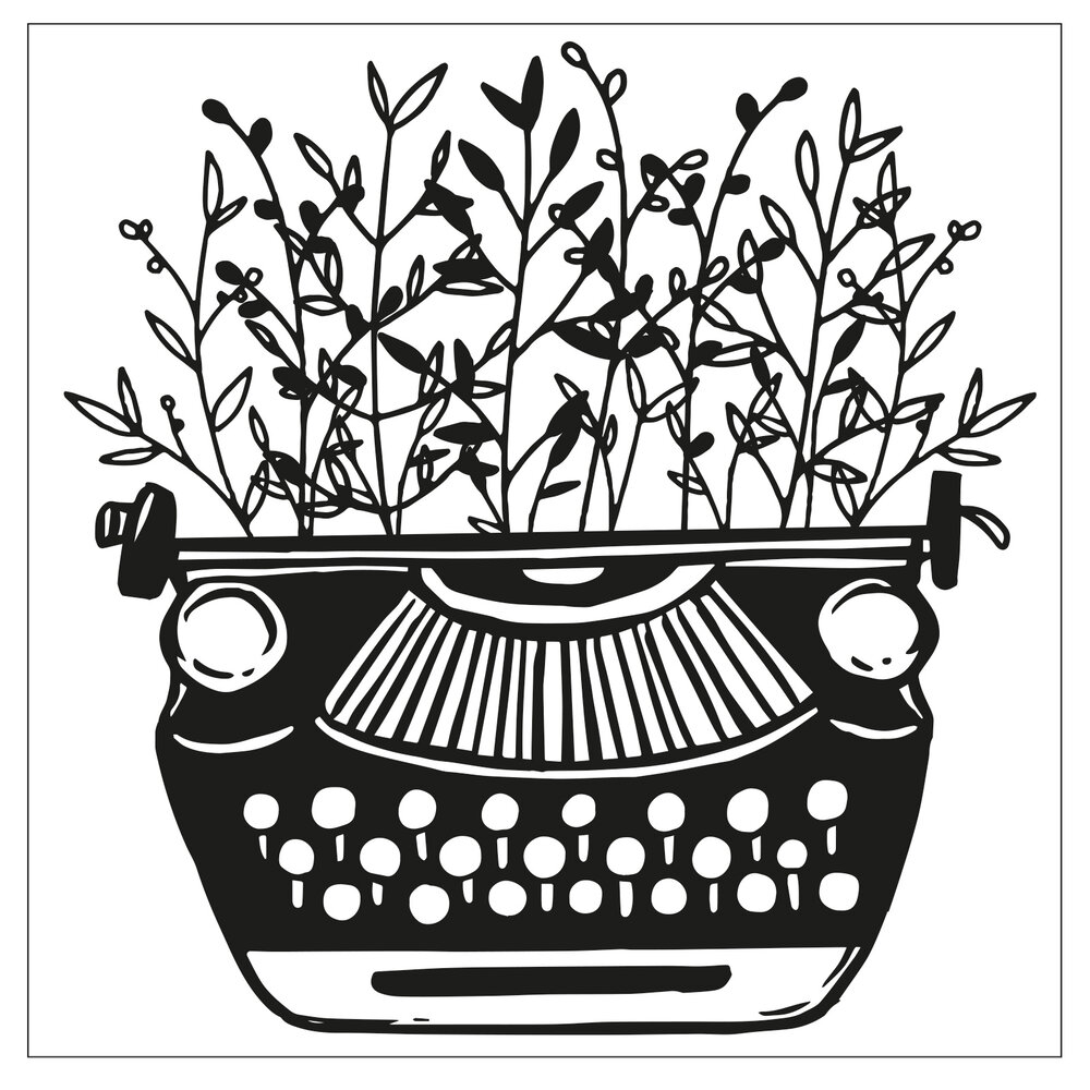 Sizzix Framelits Die w/Stamps by Jen Long Hello Typewriter (5+1pcs) (665321) (DISCONTINUED)