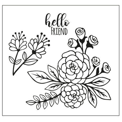 Sizzix Framelits Die w/Stamps by Jen Long Floral Bunch (6+4pcs) (665064) (DISCONTINUED) Sizzix Framelits Die w/Stamps by Jen Long Floral Bunch (6+4pcs) (665064) (DISCONTINUED)