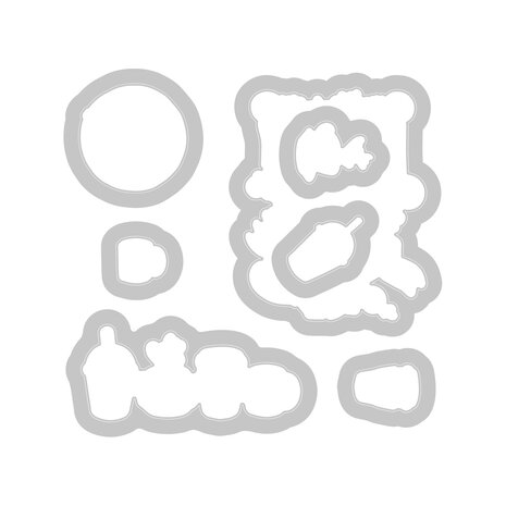 Sizzix Framelits Die w/Stamps by Jen Long Café Set (7+3pcs) (666104) (DISCONTINUED) Sizzix Framelits Die w/Stamps by Jen Long Café Set (7+3pcs) (666104) (DISCONTINUED)